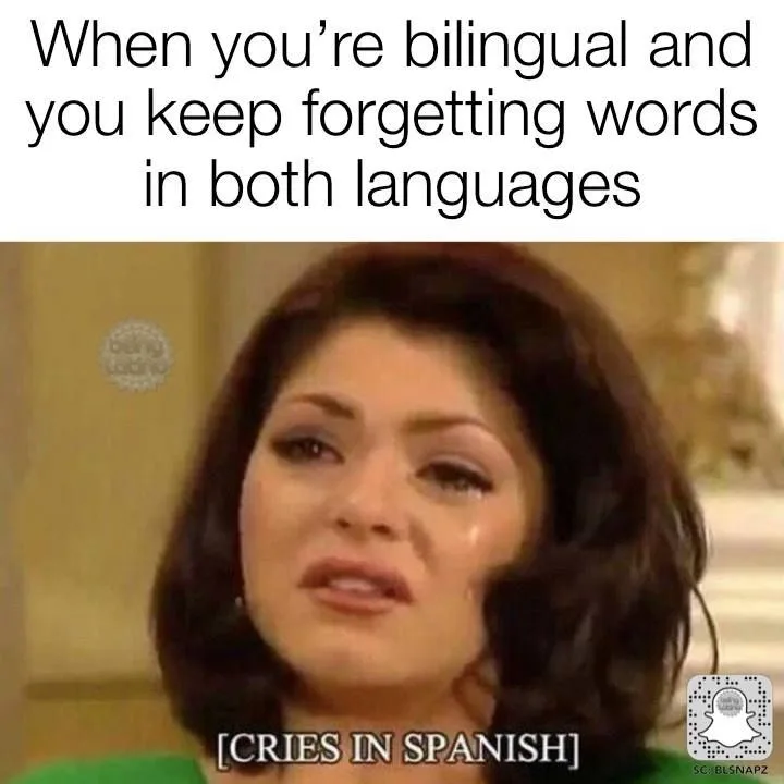 When you’re bilingual and forget words in both languages